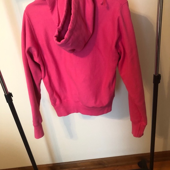 Champion Bright Pink Hoodie with Logo Patch - size S/P - Picture 4 of 5